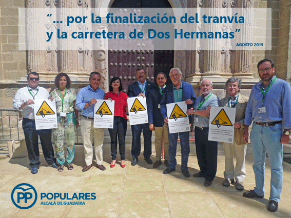 Empresarios y comerciantes de Alcalá junto al PP trabajando para finalizar la Ctra. de Dos Hermanas