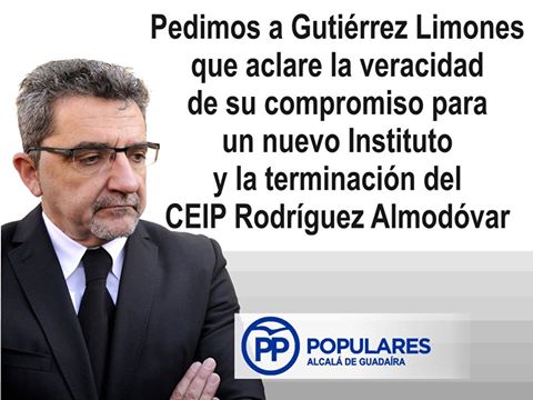 Pedimos que G. Limones aclare lo que dijo sobre el «CEIP Rodríguez Almodovar» y un nuevo Instituto