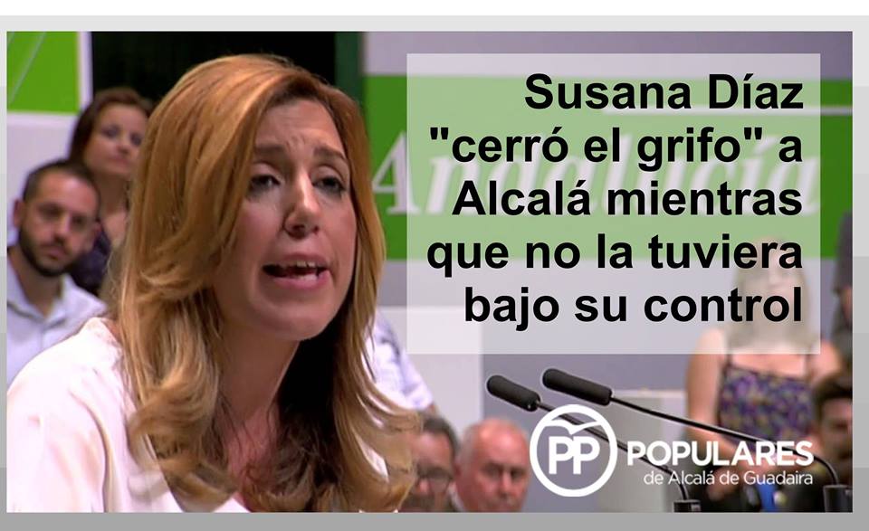 Susana Díaz viene a Alcalá para hacer las promesas de siempre de la Junta antes de Elecciones.