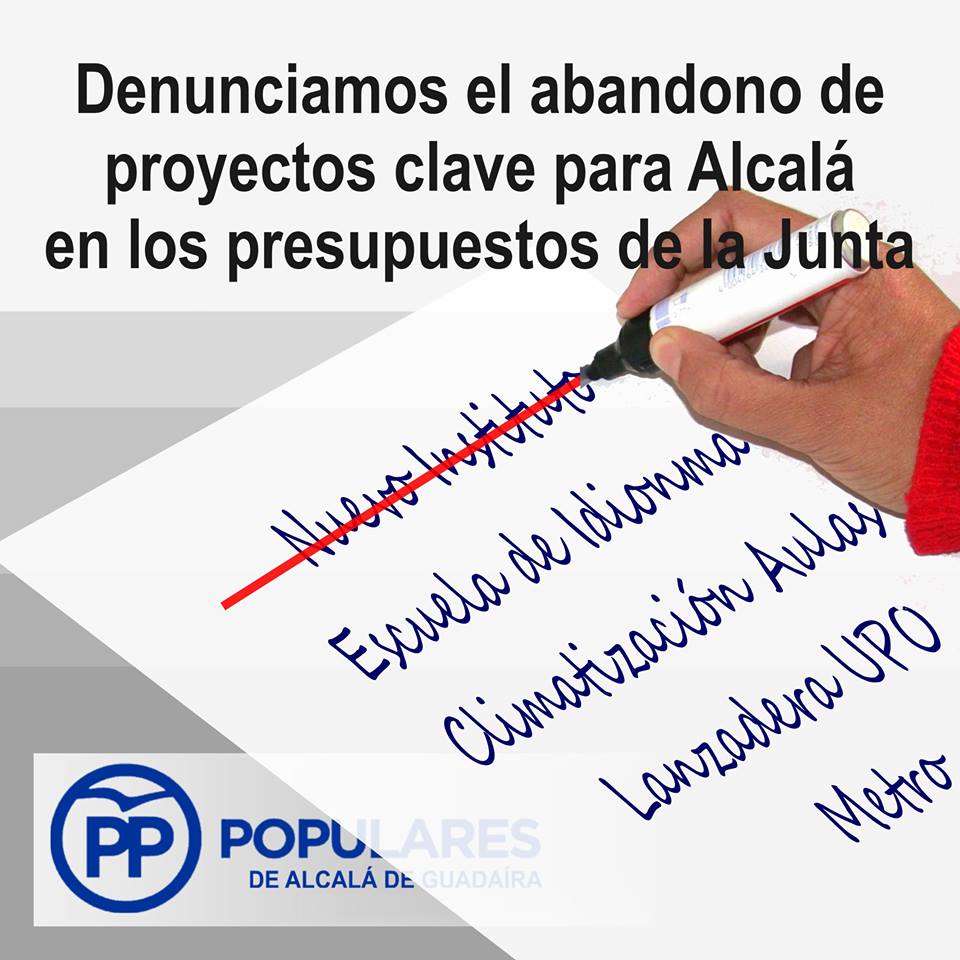 La Junta y el PSOE no priorizan Alcalá de forma efectiva