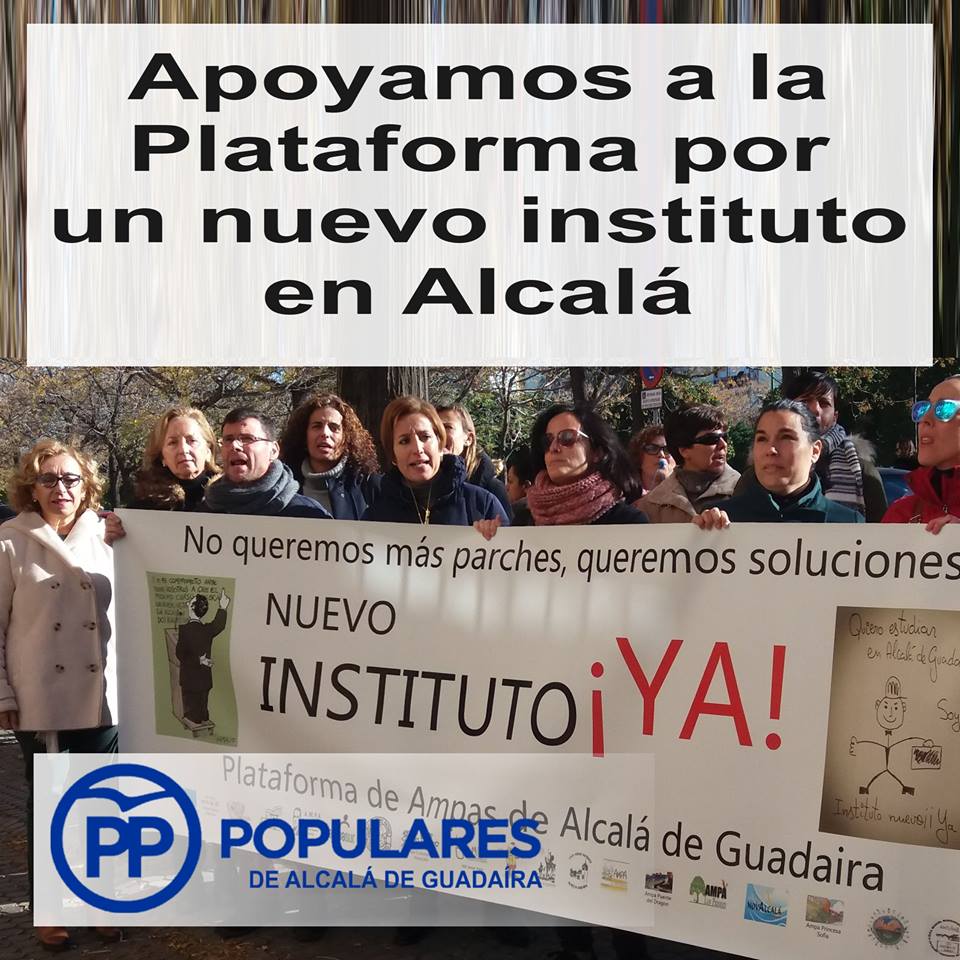 Con los AMPAS de Alcalá por un Instituto nuevo para nuestros hijos