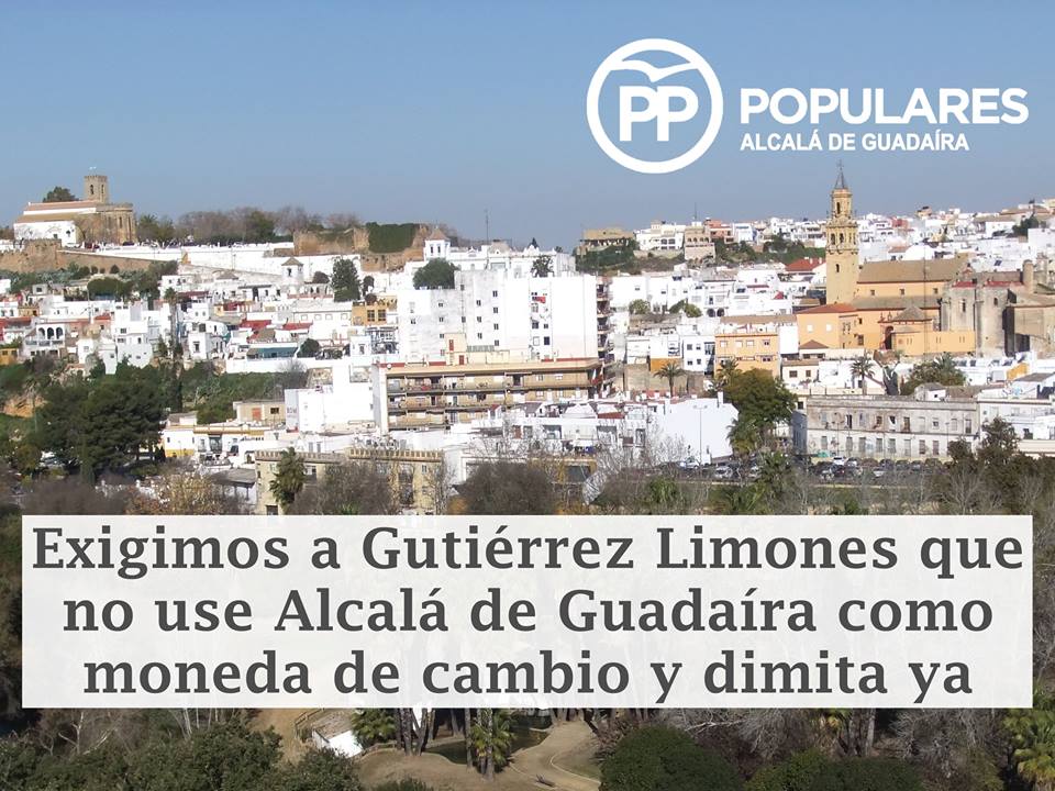 PP exige a Gutiérrez Limones que dimita ya y no use Alcalá como moneda de cambio