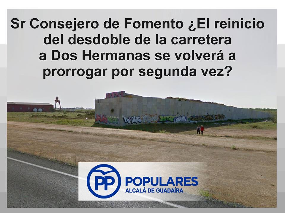 La carretera A-392 «Alcalá-Dos hermanas» necesita mas compromiso y menos aplazamientos
