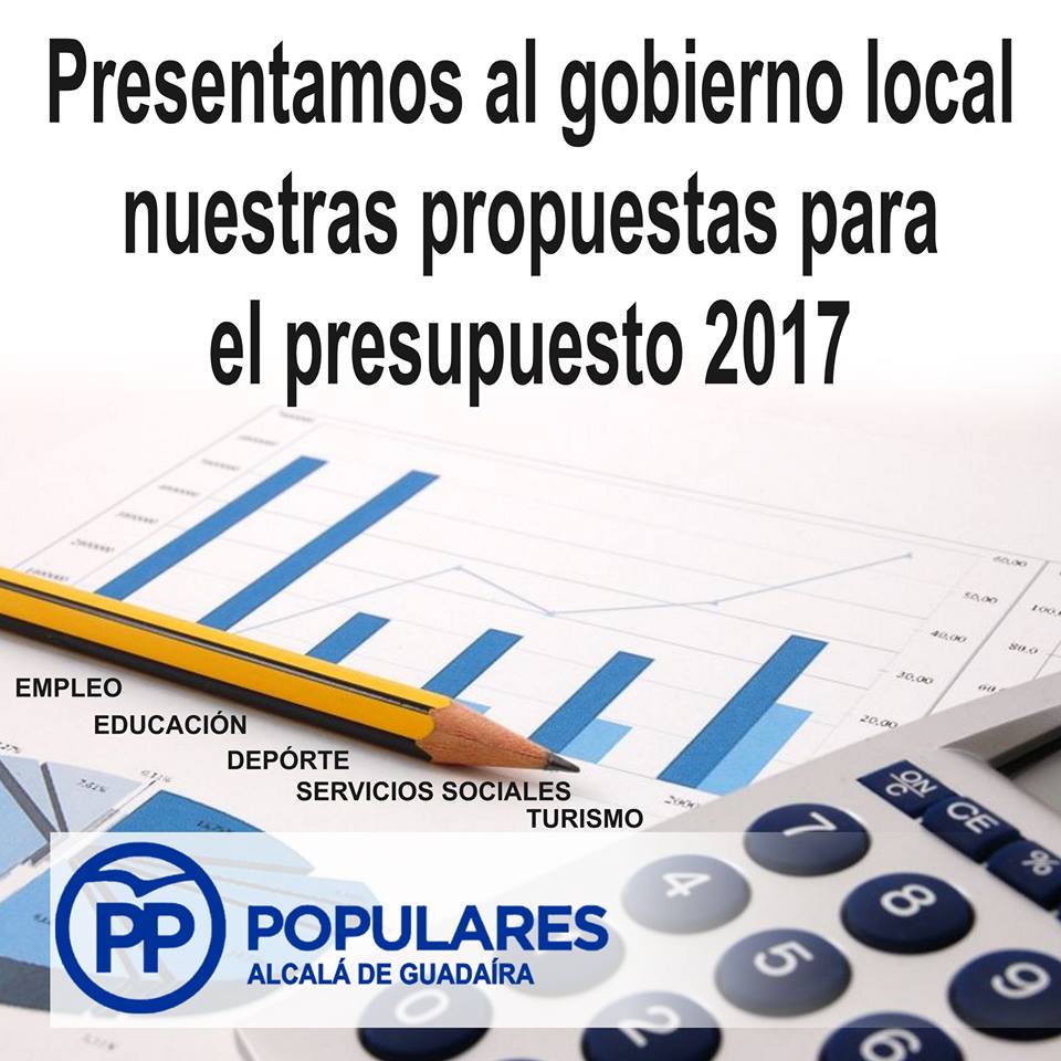 Propuestas para una mejor Alcalá desde el diálogo, que esperamos queden contempladas en el presupuesto de 2017